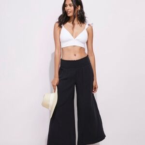 NWT Vinevard Vines Seastitch Double Gauze Jet Black Beach Pants Size  M